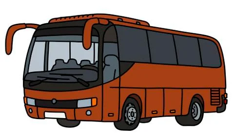 The brown touristic bus Stock Illustration