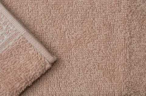 Brown towel texture background, macro shot Stock Photos