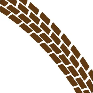 Brown Treadmark Arch Stock Illustration