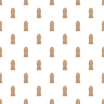 Brown trench coat pattern seamless repeating background 库存插图