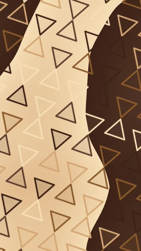 Brown Triangle Pattern with Moving Light and Shadow Vertical Loop Stock Footage 345650545