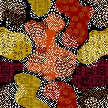 Brown tribal pattern Stock Illustration