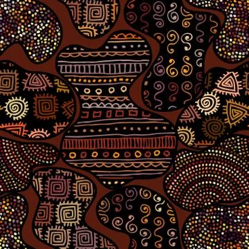 Brown tribal pattern Illustrazione stock