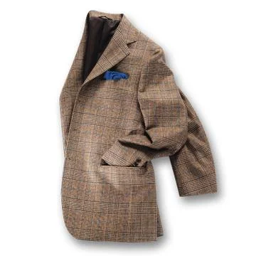 Brown tweed jacket Stock Photos