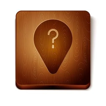 Brown Unknown route point icon isolated on white background. Navigation, pointer 스톡 일러스트