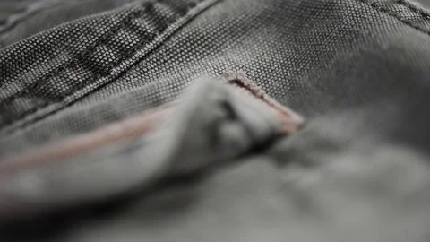 Brown used denim material Stock Footage 126926003