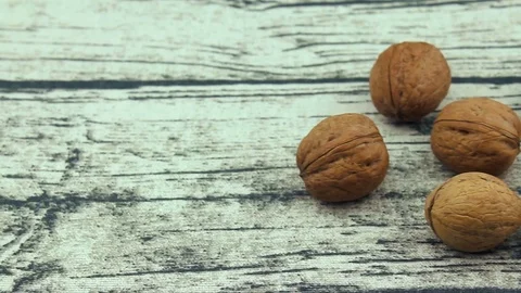 Brown usual walnuts Stock Footage 80146533