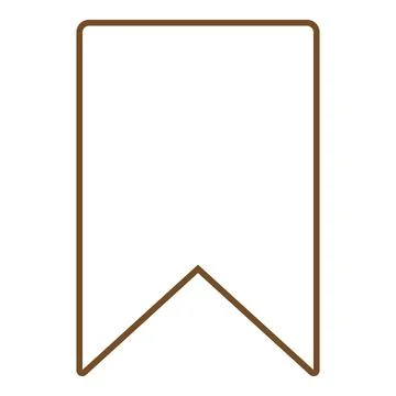 Brown vector bookmark line icon isolated on white background Stock Illustration
