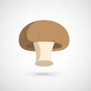 Brown vector  champignon mushroom Illustrazione stock