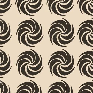 Brown Vector decorative continuous background using wavy lines, curves and ci Stock-Illustration