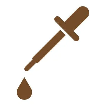 Brown vector dropper icon isolated on white background Stock Illustration