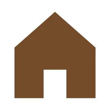 Brown vector home solid icon isolated on white background 스톡 일러스트