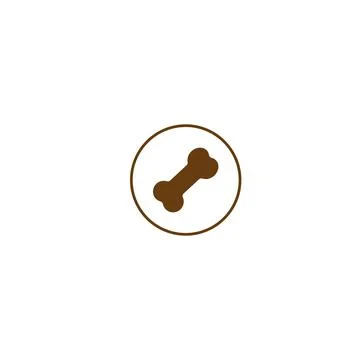 Brown vector illustration of bone isolated on white background. Symbol of dog イラスト素材