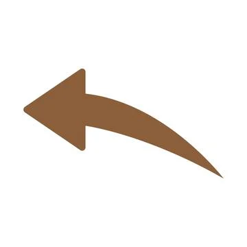 Brown vector reply to message or chat arrow icon isolated on white backgroun Stock Illustration