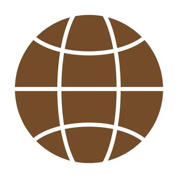 Brown vector solid web icon isolated on white background Stock Illustration