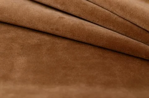 Brown velour textile sample. Fabric texture background Stock Photos