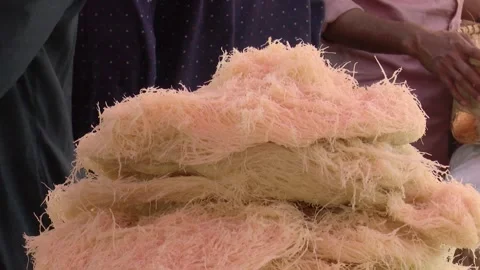 Brown Vermicelli Piled for Cooking Stock Footage 321465497