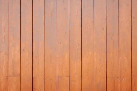 Brown vertical smooth processed boards. Wooden texture background Stock Photos