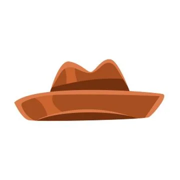 Brown vintage fedora hat vector Illustration Illustrazione stock