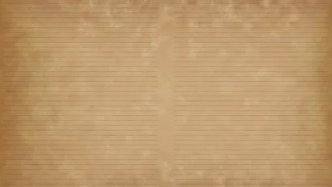 Brown vintage lined paper animation with unroll motion and burning out effect. 库存影片 345232347