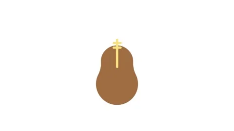 A brown violin featuring a golden handle, displayed prominently against a s.. 库存影片 333572064