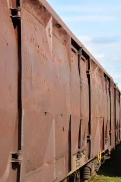 Brown wagons Stock Photos