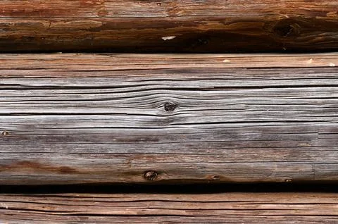 Brown wall background with horizontal timber 스톡 사진