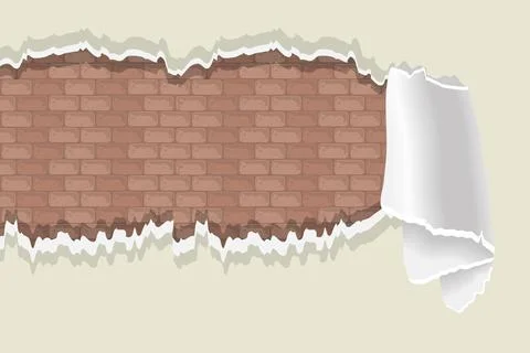 Brown wall deteriorated Stock Illustration