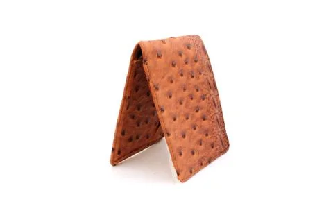 Brown wallet on isolated Stock Photos