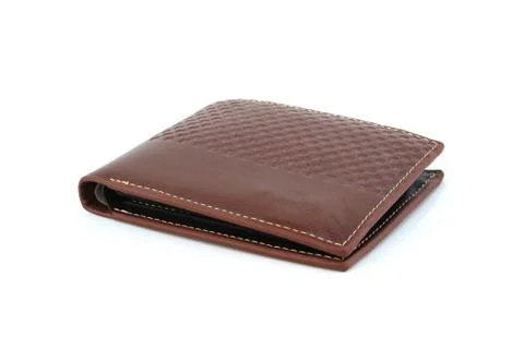 Brown wallet on isolated Photos