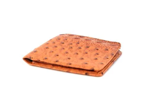 Brown wallet on isolated Stock Photos