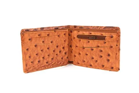 Brown wallet on isolated Stock Photos