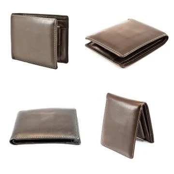 Brown wallet Stock Photos