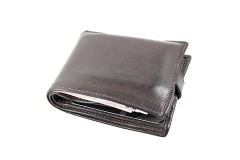 Brown wallet Stock Photos