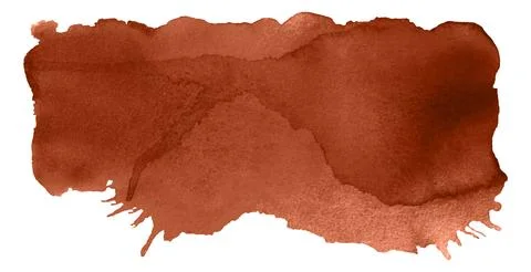 Brown watercolor vector graphic element. Brush strokes Stock Illustration