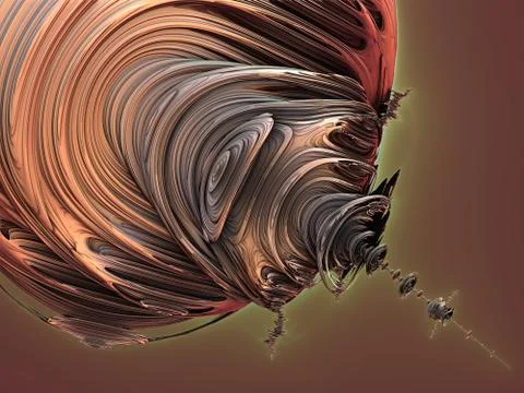 Brown wavy lines Stock Illustration