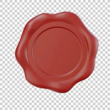 Brown wax seal with empty blank center Stock Illustration