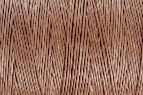 Brown waxed thread Stock Photos
