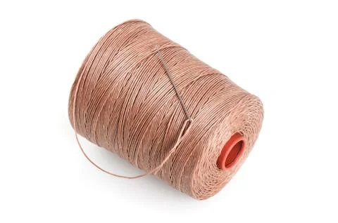 Brown waxed thread Stock Photos