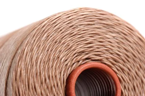 Brown waxed thread Stock Photos