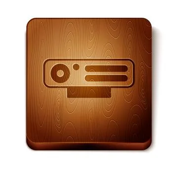 Brown Web camera icon isolated on white background. Chat camera. Webcam icon Stock Illustration