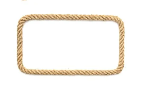 Brown western rope in a rectangle frame shape Stock Photos