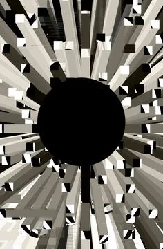 Brown white black cube zoom Illustrazione stock