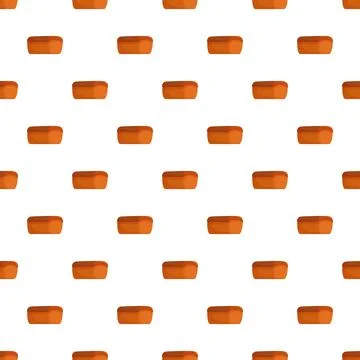 Brown whole grain bread loaf pattern background イラスト素材