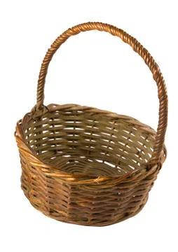 Brown wicker basket Foto stock