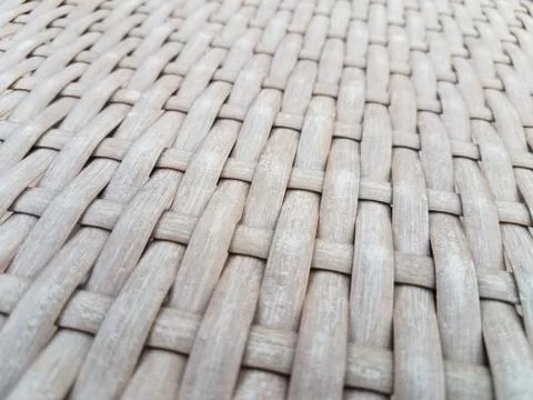 Brown wicker surface or table up close 写真素材