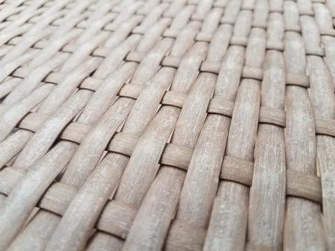 Brown wicker surface or table up close Stock Photos