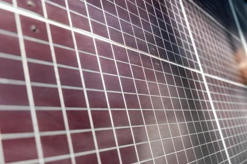 Brown wide solar panel for ecological power generation Stock Photos