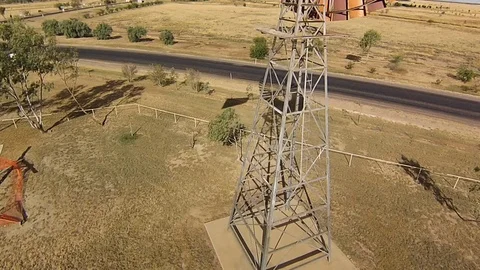 A brown windmill up close Stock Footage 90990840
