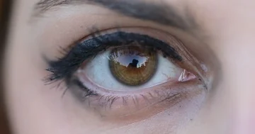  Brown Woman's Eye Open : sight,sensual- Macro Stock Footage 86157912